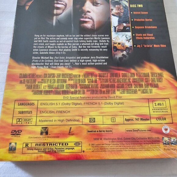 Bad Boys II DVD New Sealed - Action Comedy Starring Martin Lawrence & Will Smith - Picture 4 of 7